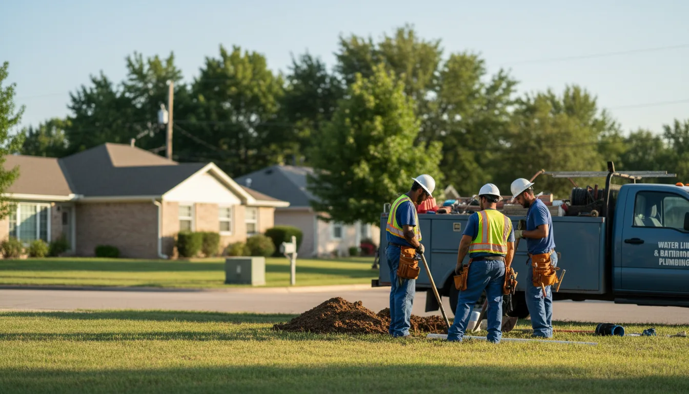 Residential water line and bathroom plumbing service in Fairdealing, MO